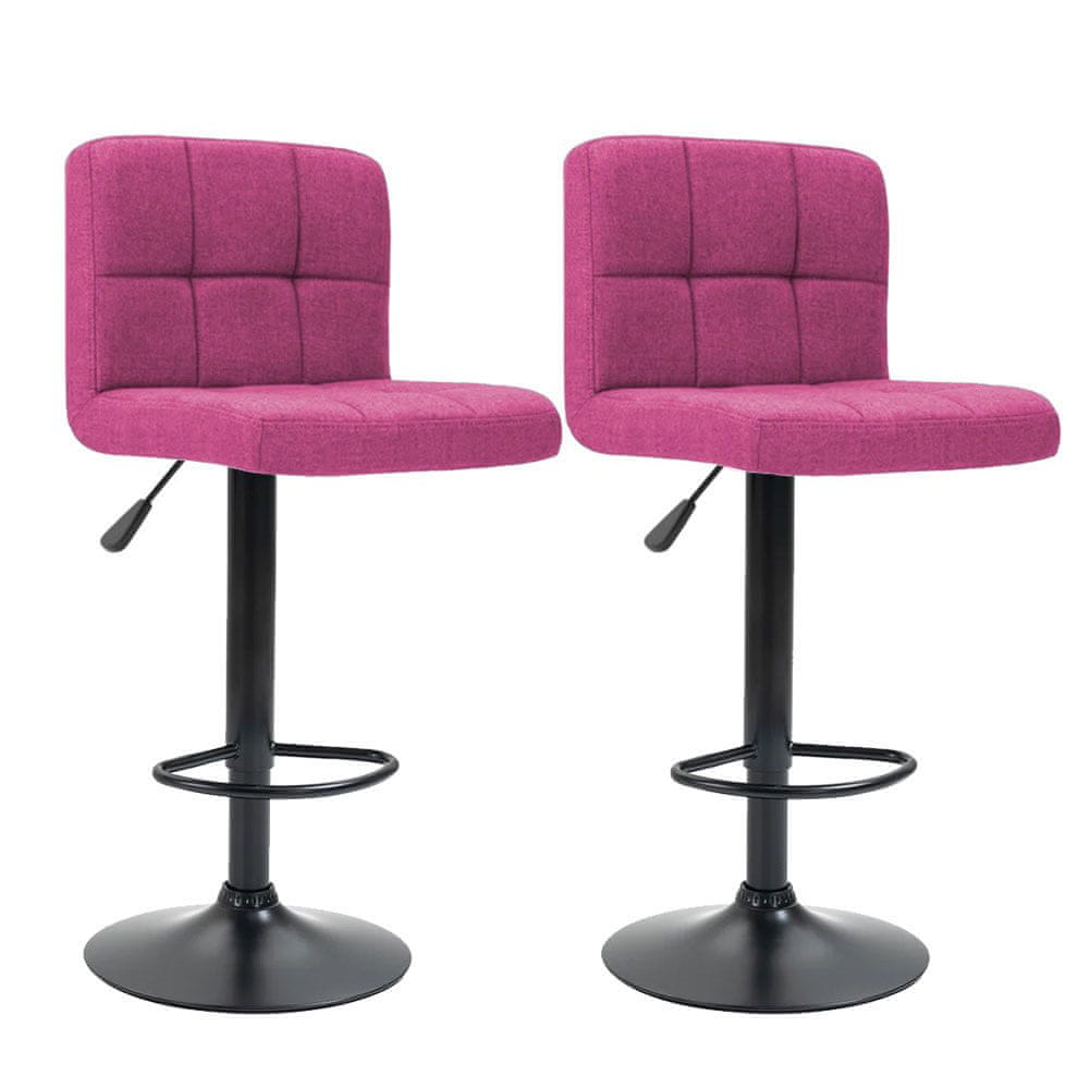 Timeless Tools Barové stoličky s látkovým poťahom, 2 ks, rôzne farby- pink